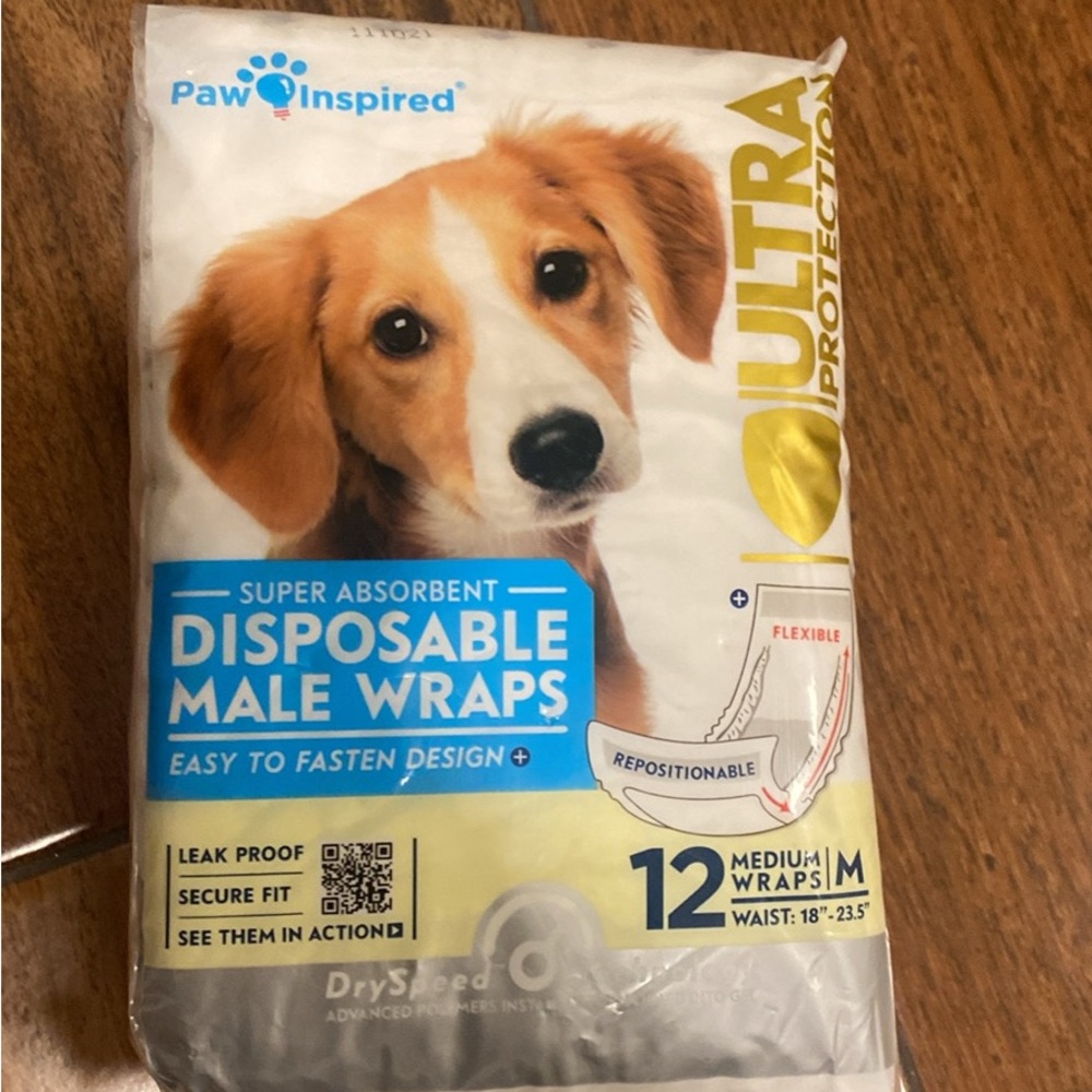 Inspire Ultra Protection Male Wraps - Blue and Yellow
